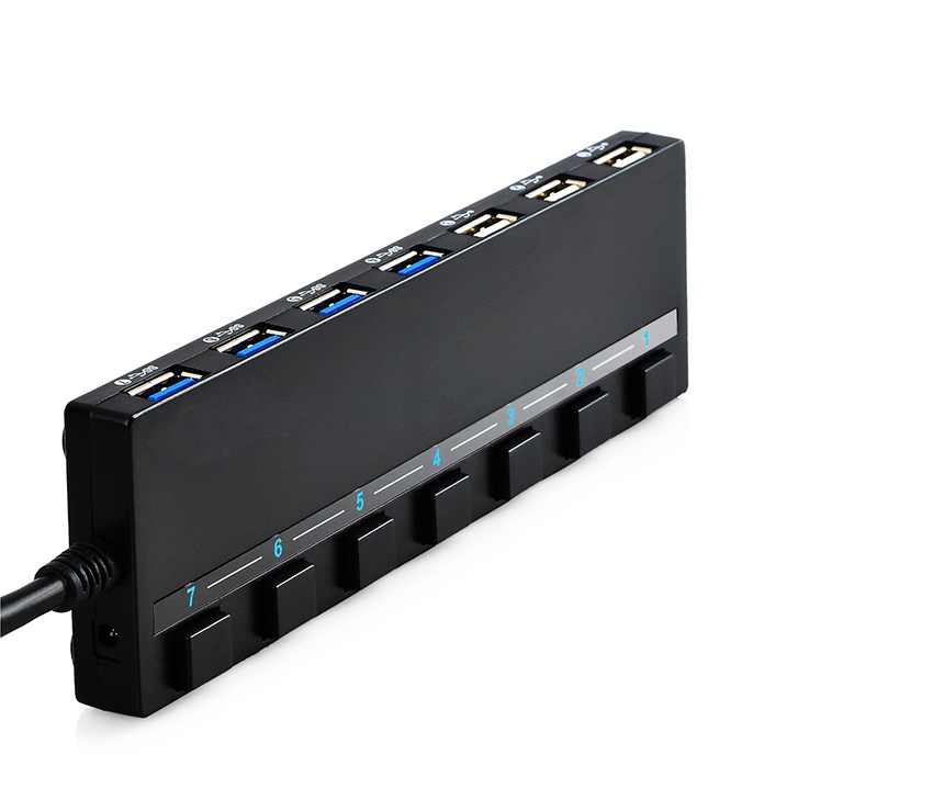 H356 USB 3.0 Hub with Switch - 4 Port USB 3.0 + 3 Ports USB 2.0